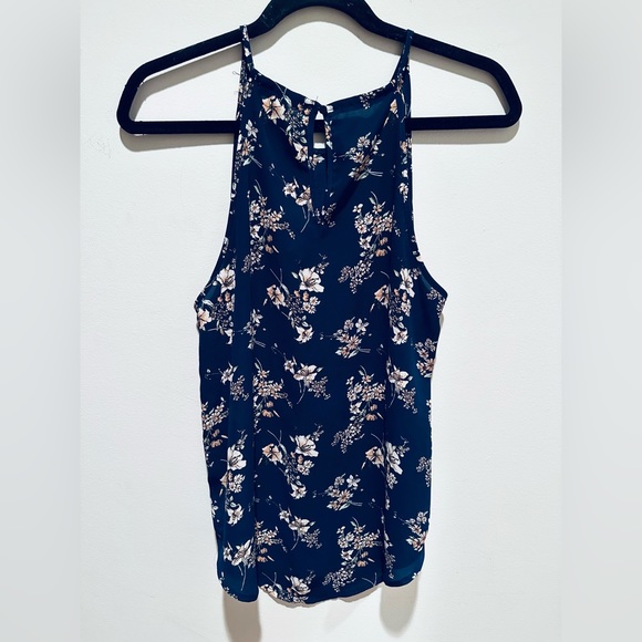 Forever 21 Blue Floral Tank Top - Picture 4 of 4